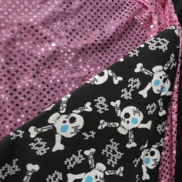 Handmade Black Witch's Hat | Skull and Crossbone Print - Picture 7 of 11